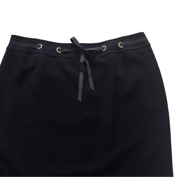 Tahari ASL Skirt Black Knee Length A-Line Business Career Work Skirt Size 14 - Picture 4 of 11